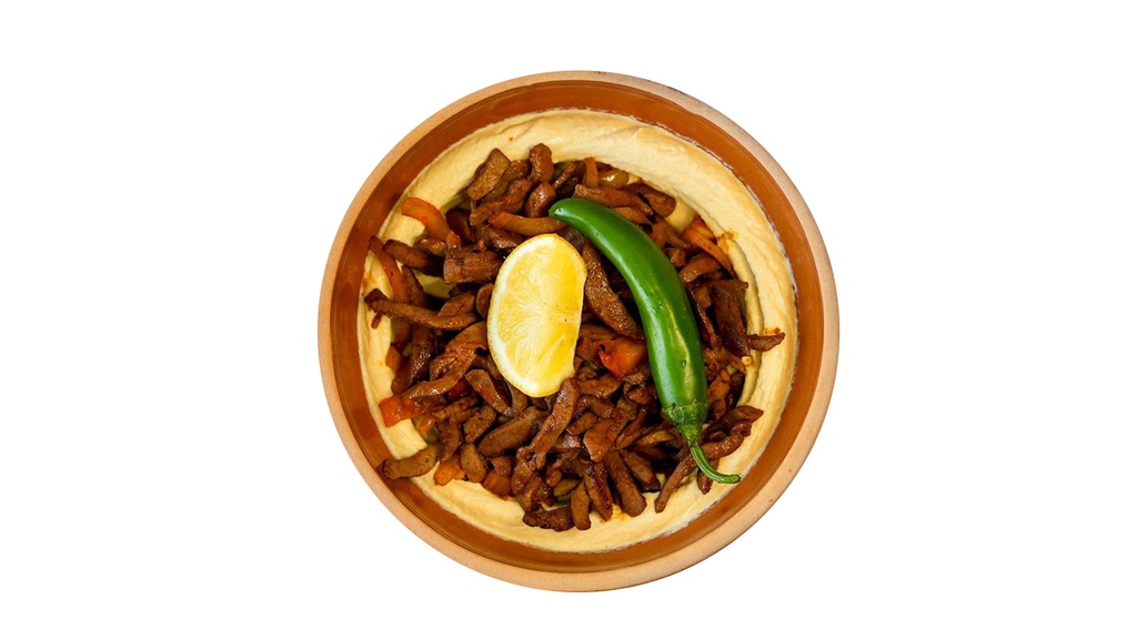 Hummus with meat  