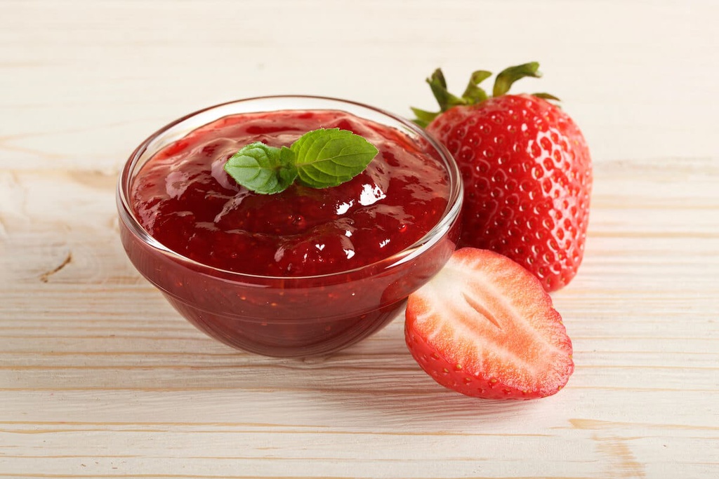 Strawberry jam plate