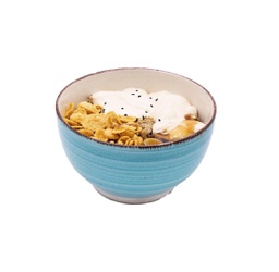 Cornflakes, cream, and honey fatteh  